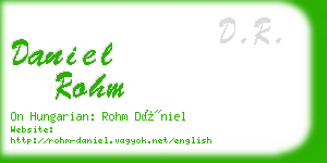 daniel rohm business card